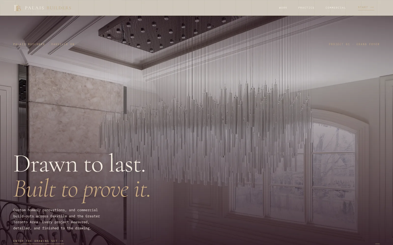 Palais Builders homepage screenshot